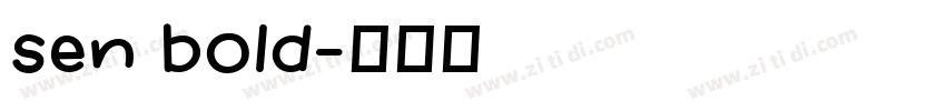 sen bold字体转换